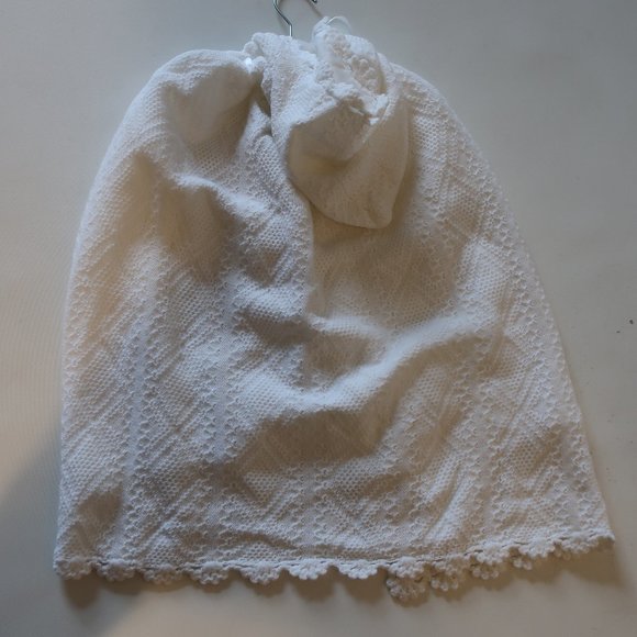 NWT Baby Girls Angels White Hooded Knit Sweater Cape 3T* - Picture 7 of 11
